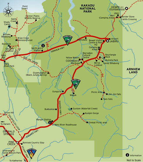 Map of Gunlom campground and Gunlom Falls