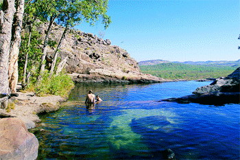 Gunlom Falls and Rock pool in Kakadu