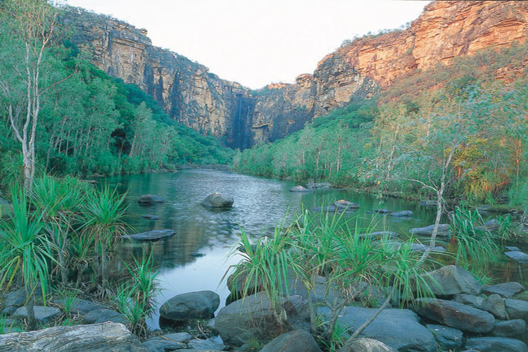Jim Jim Falls Gorge in the dry season 